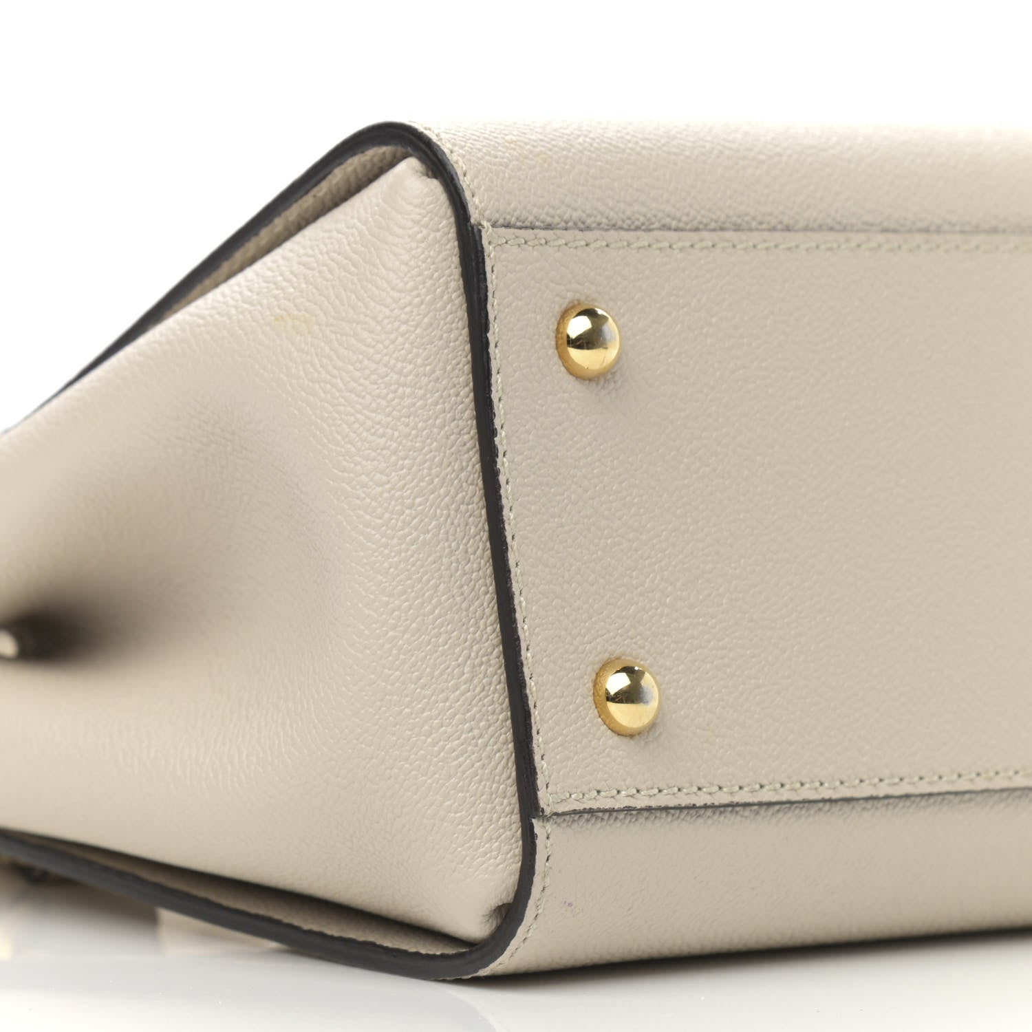 Burberry Soft Grain Calfskin Small Buckle Tote Limestone 10 of 12