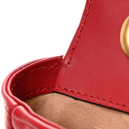 Gucci Calfskin Matelasse Mini GG Marmont Shoulder Bag Hibiscus Red 11 of 12