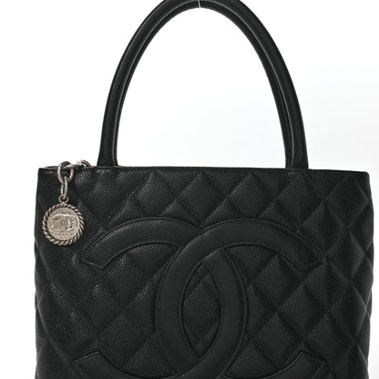 Chanel Caviar Quilted Medallion Tote Black 8 of 10