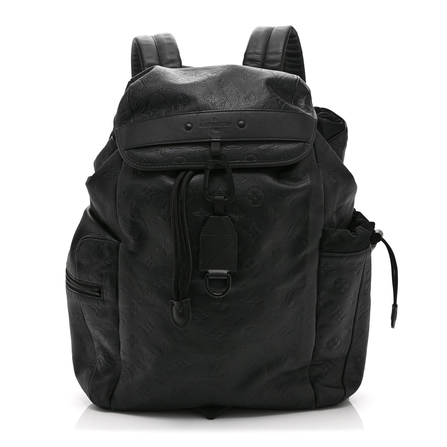 Calfskin Monogram Shadow Discovery Backpack Black