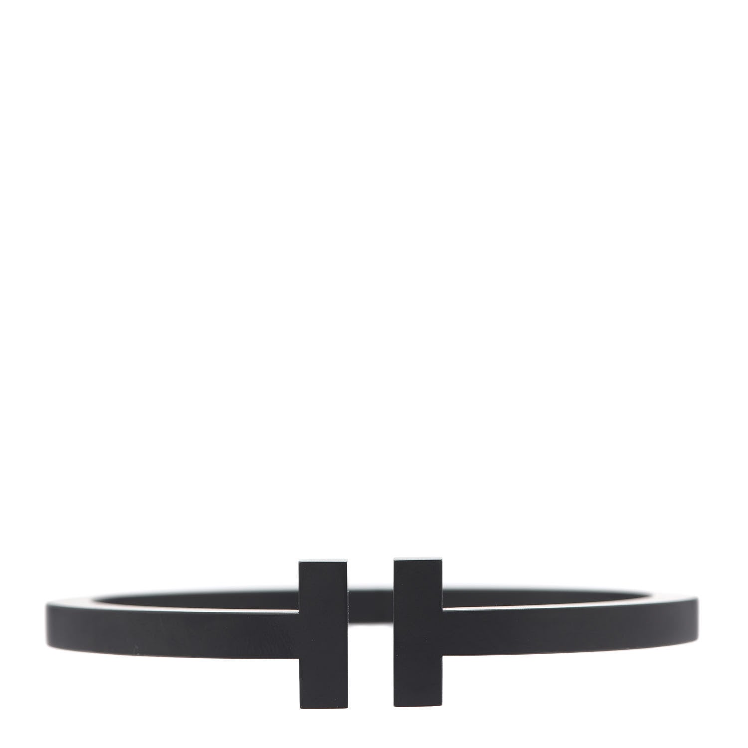 Tiffany Black-Coated Stainless Steel T Square Bracelet 1 of 4