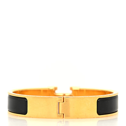 Hermes Enamel Narrow Clic Clac H Bracelet PM Black 3 of 5