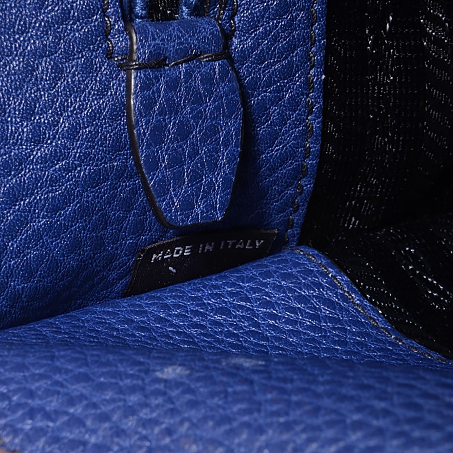 Prada Vitello Daino Medium Satchel Inchiostro 7 of 9