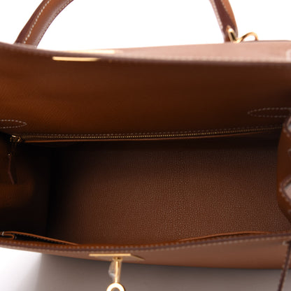 Hermes Epsom Kelly Sellier 28 Gold 5 of 11