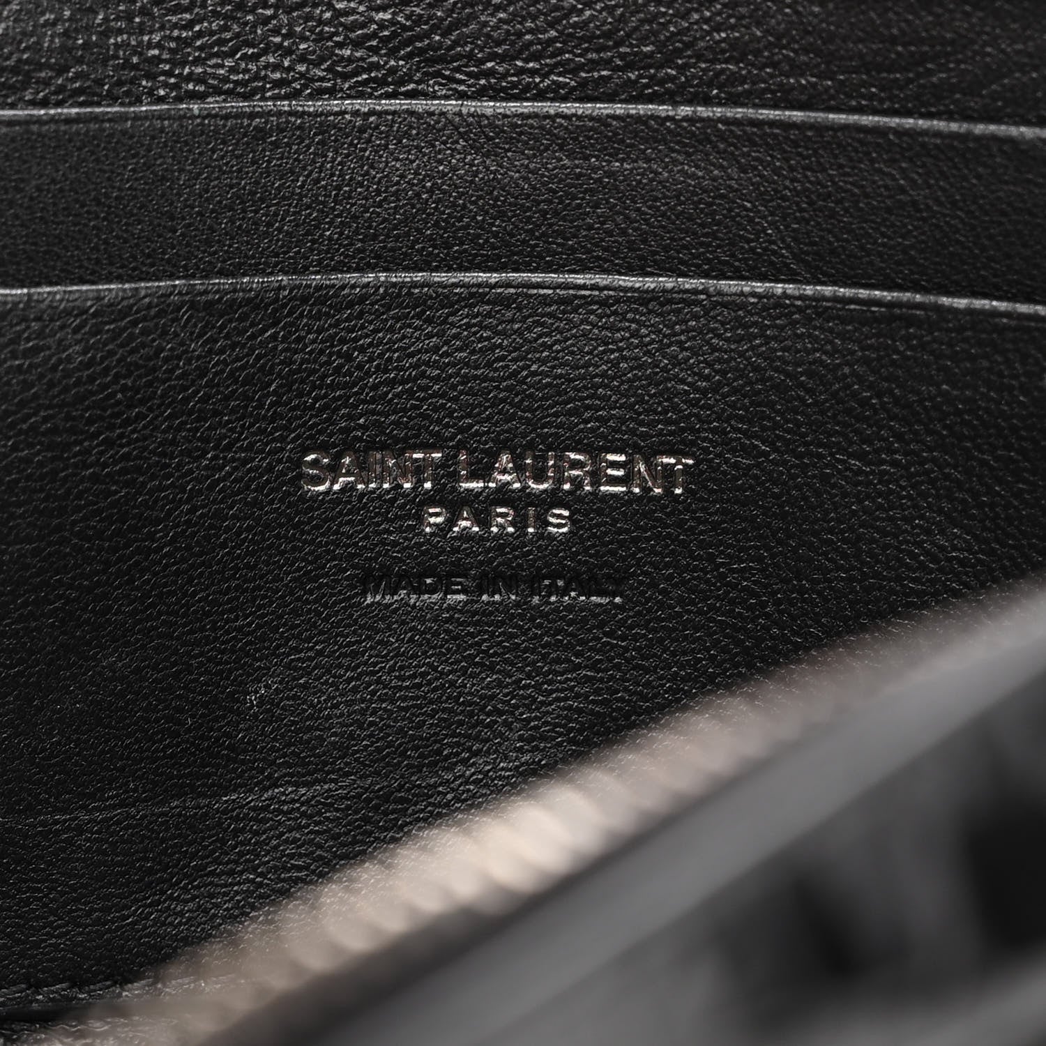 Saint Laurent Calfskin Crocodile Embossed Monogram Mini Lou Camera Bag Black 6 of 10