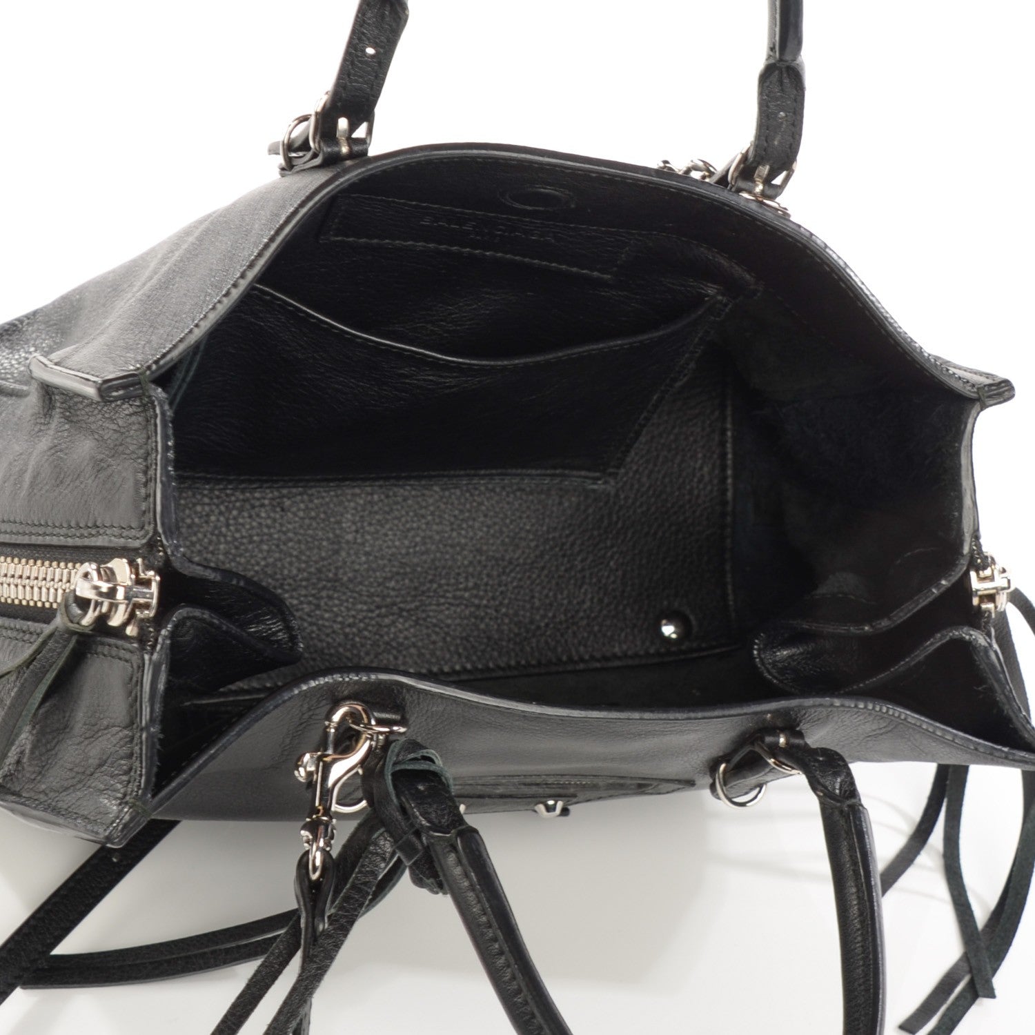 Balenciaga Veau Papier A6 Zip Around Tote Black 5 of 7