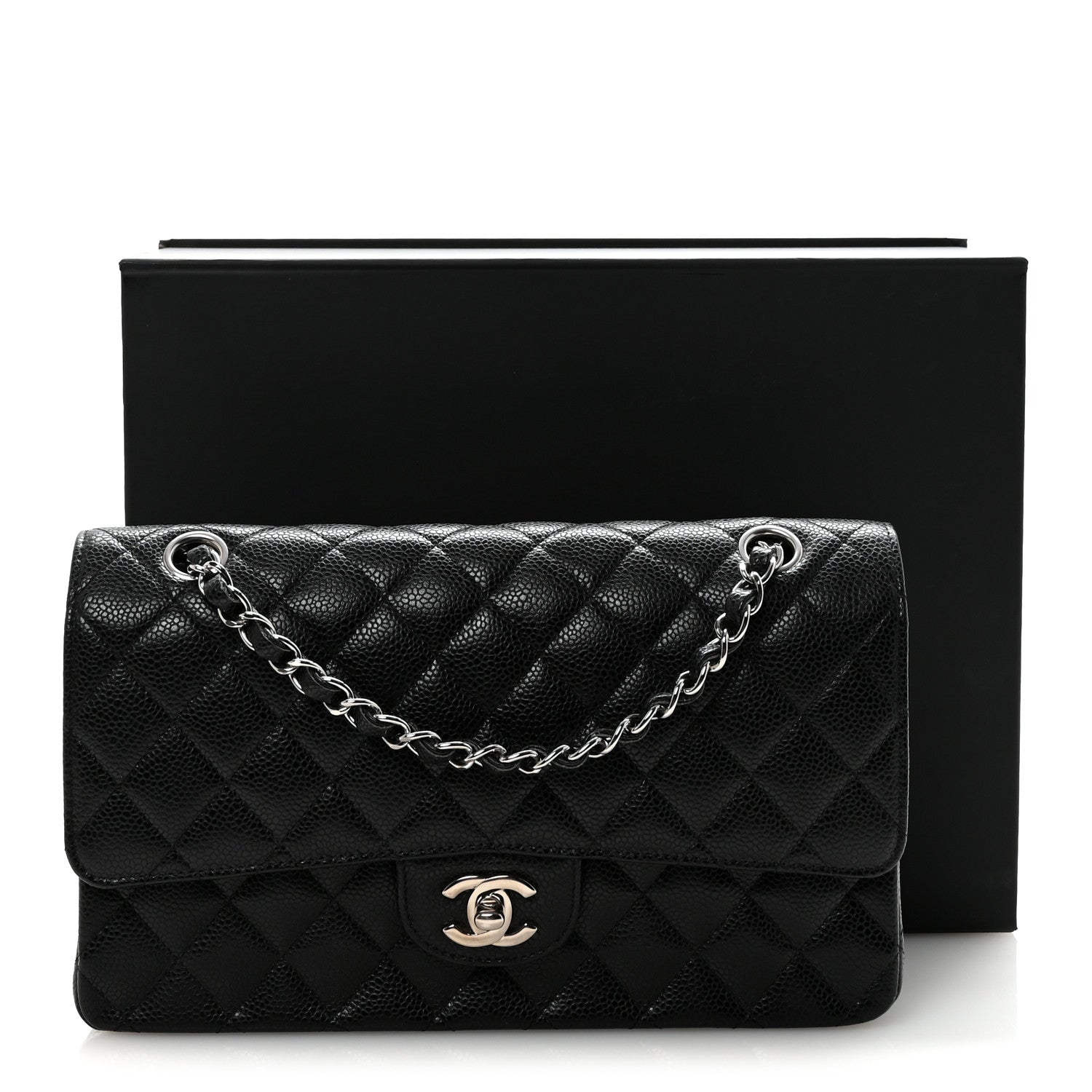 Chanel Caviar Quilted Medium Double Flap Black 11 of 11