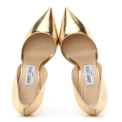 Jimmy Choo Mirror Calfskin Darylin 100 35 Gold 2 of 9