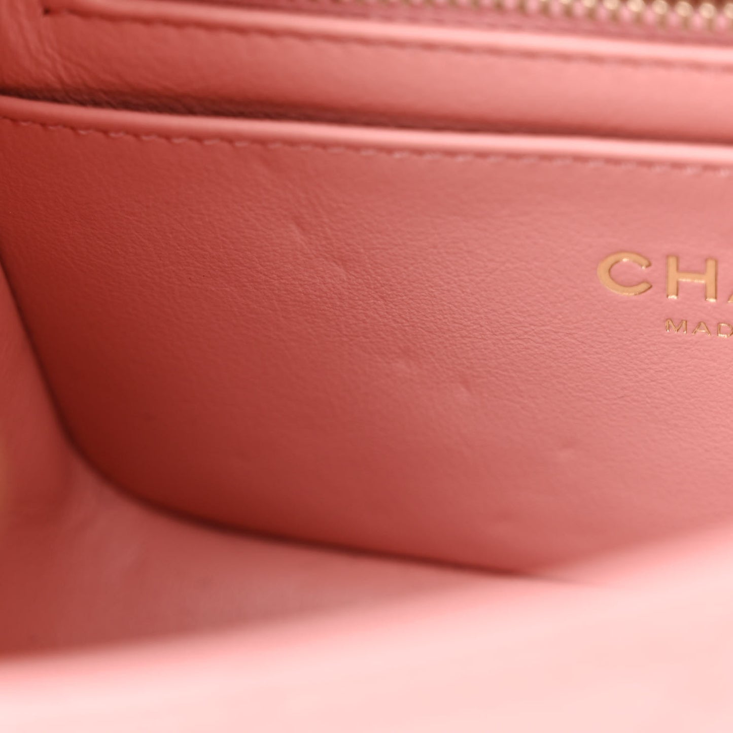 Lambskin Quilted Mini Pearl Crush Flap Pink