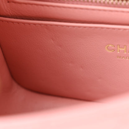 Chanel Lambskin Quilted Mini Pearl Crush Flap Pink 8 of 11
