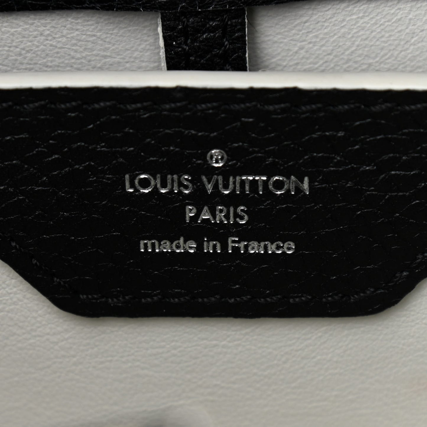 Taurillon Stitched Capucines PM Black
