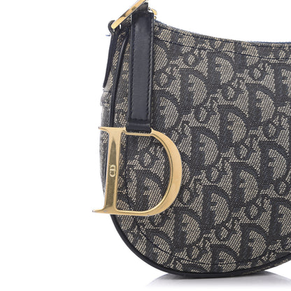 Christian Dior Monogram Saddle Pochette Blue 9 of 10