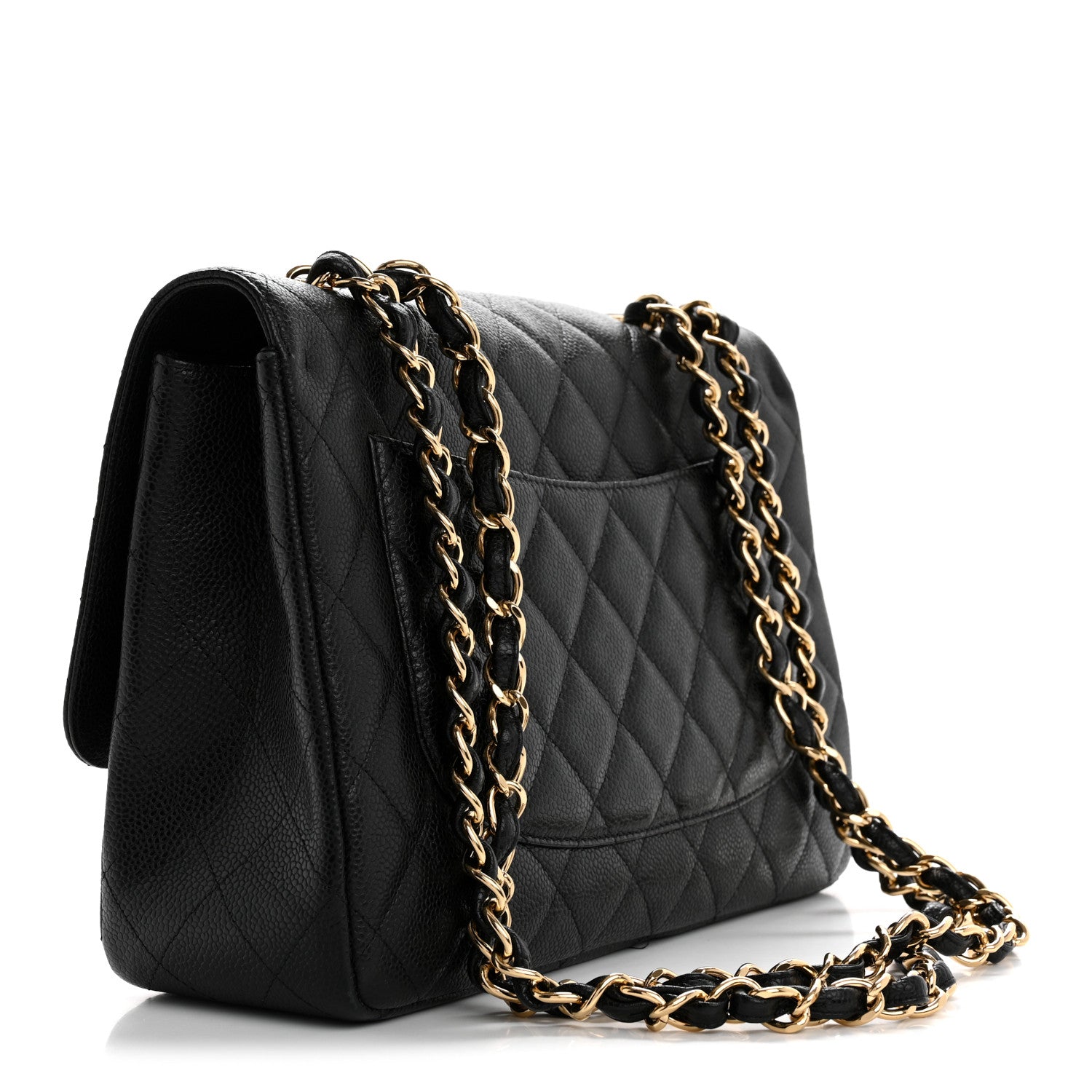 Chanel Caviar Quilted Jumbo Double Flap Black 3 of 15