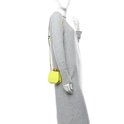 Burberry Alligator Mini Frame Bag Neon Yellow 2 of 10