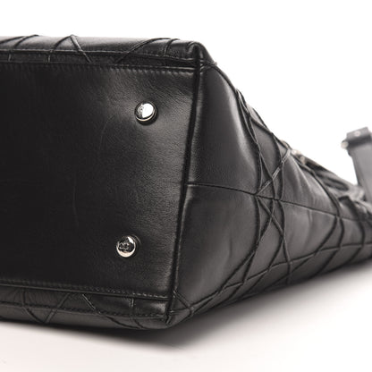 Christian Dior Lambskin Cannage Medium Granville Tote Black 9 of 11