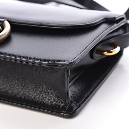 Gucci Textured Calfskin Small Torchon GG Ring Shoulder Bag Black 10 of 11