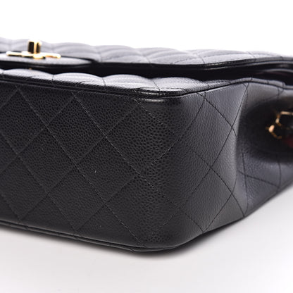 Chanel Caviar Quilted Jumbo Double Flap Black 9 of 10