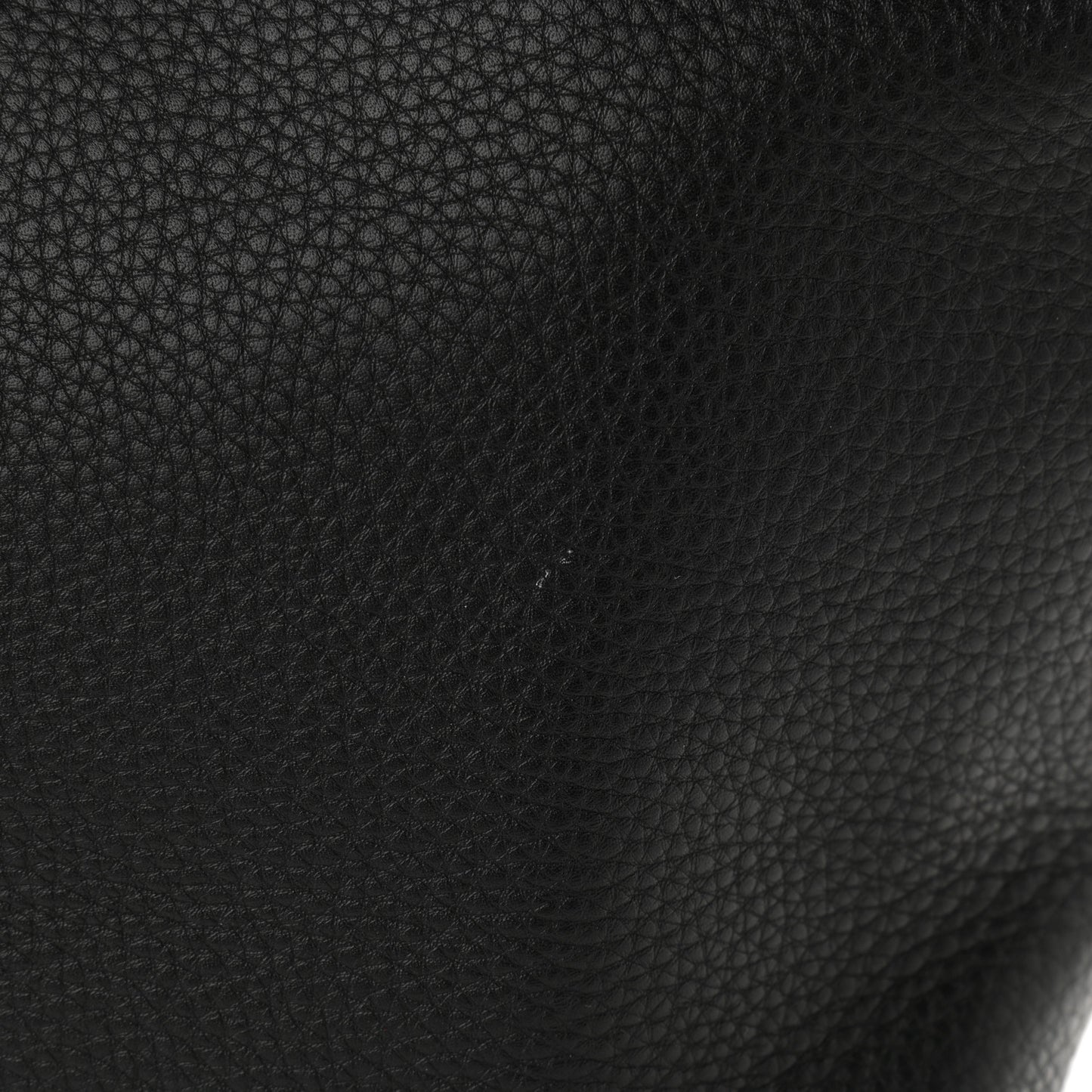 Grained Calfskin Rockstud Shoulder Tote Black