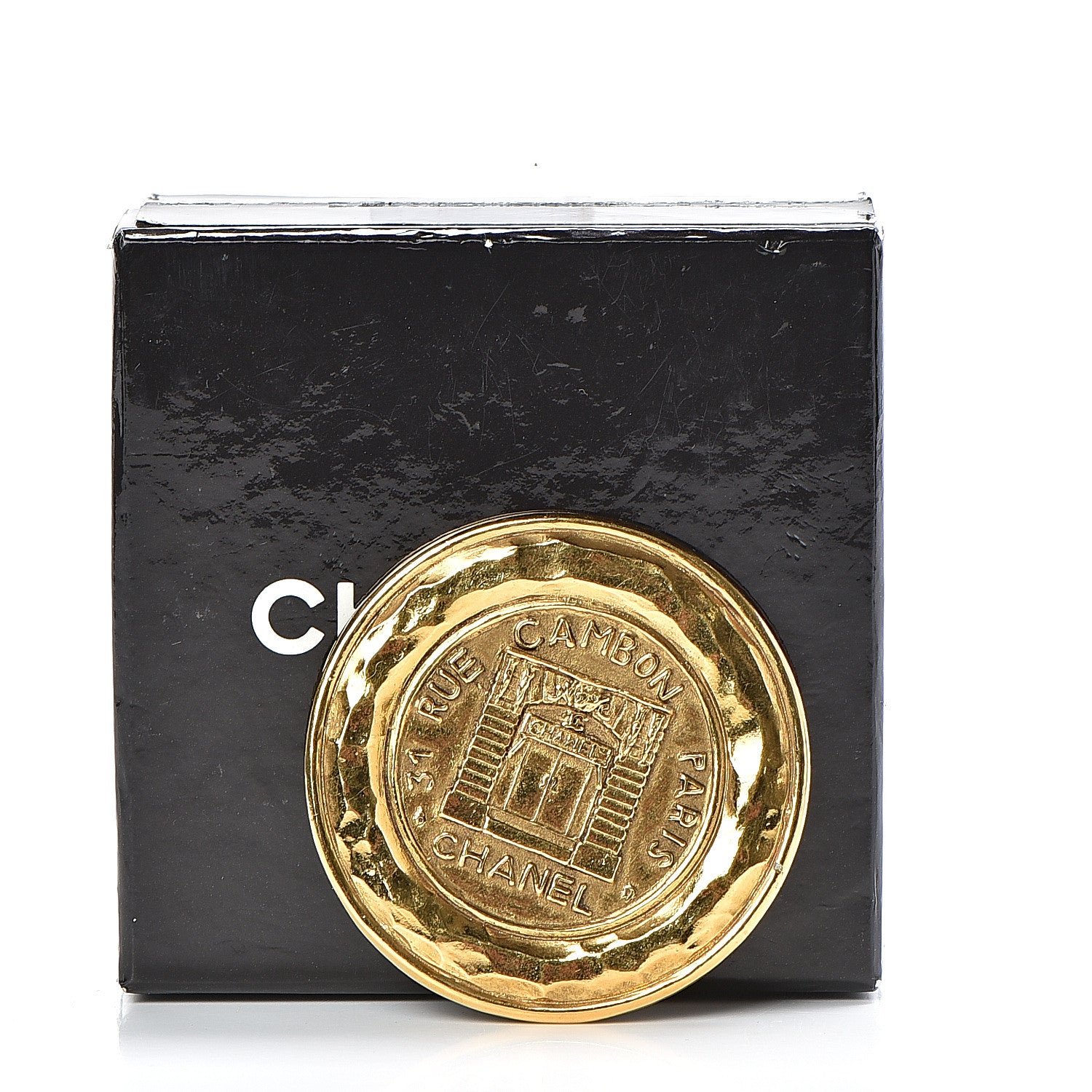 Chanel 31 Rue Cambon Medallion Brooch Gold 5 of 5