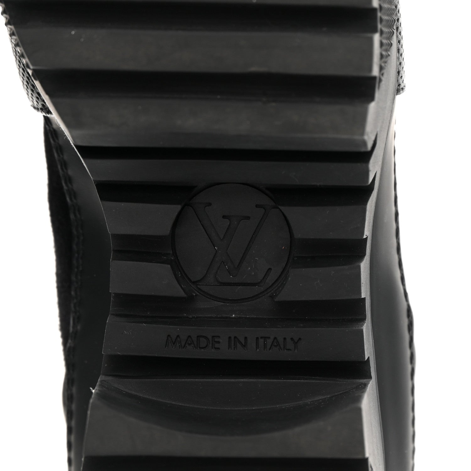 Louis Vuitton Suede Calfskin Mesh Logo Laureate Platform Desert Boots 36 Black 6 of 11