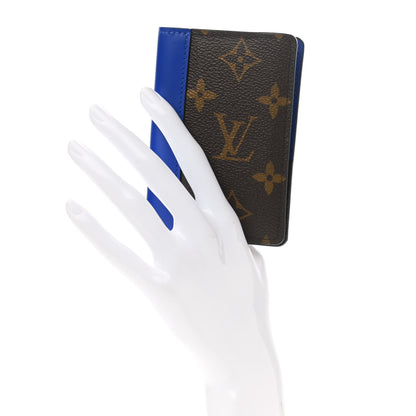 Louis Vuitton Monogram Macassar Pocket Organizer NM Blue 2 of 7