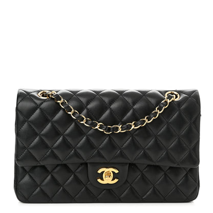 Chanel Lambskin Quilted Medium Double Flap Black 1 of 10