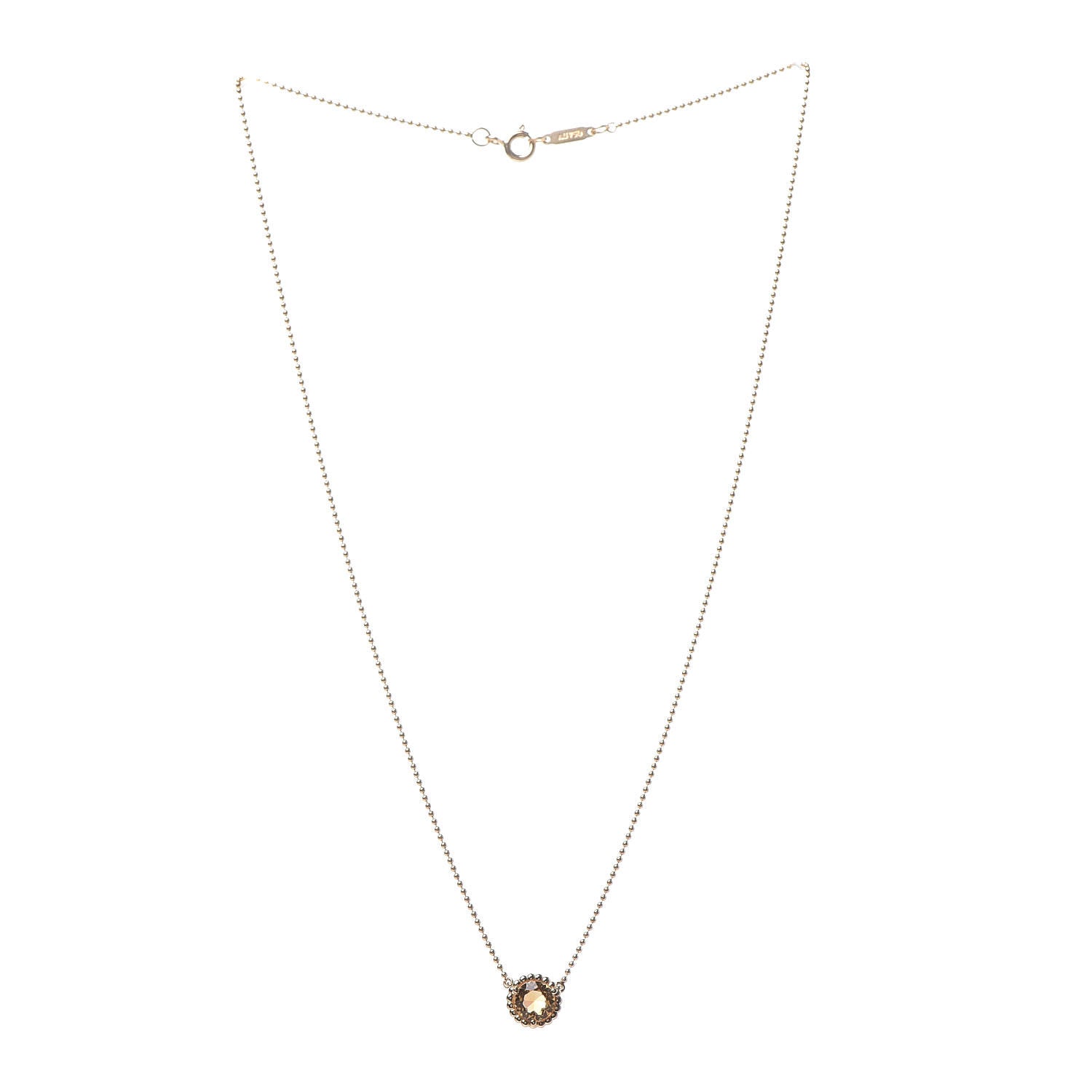 Tiffany 18K Yellow Gold Citrine Pendant Necklace 3 of 5
