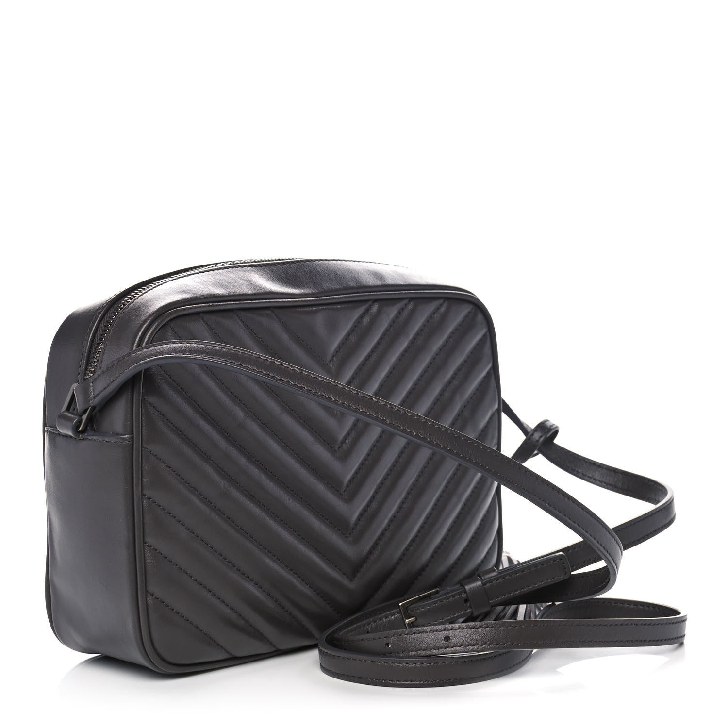 Saint Laurent Calfskin Matelasse Monogram Lou Camera Bag Sea Pebble 3 of 10