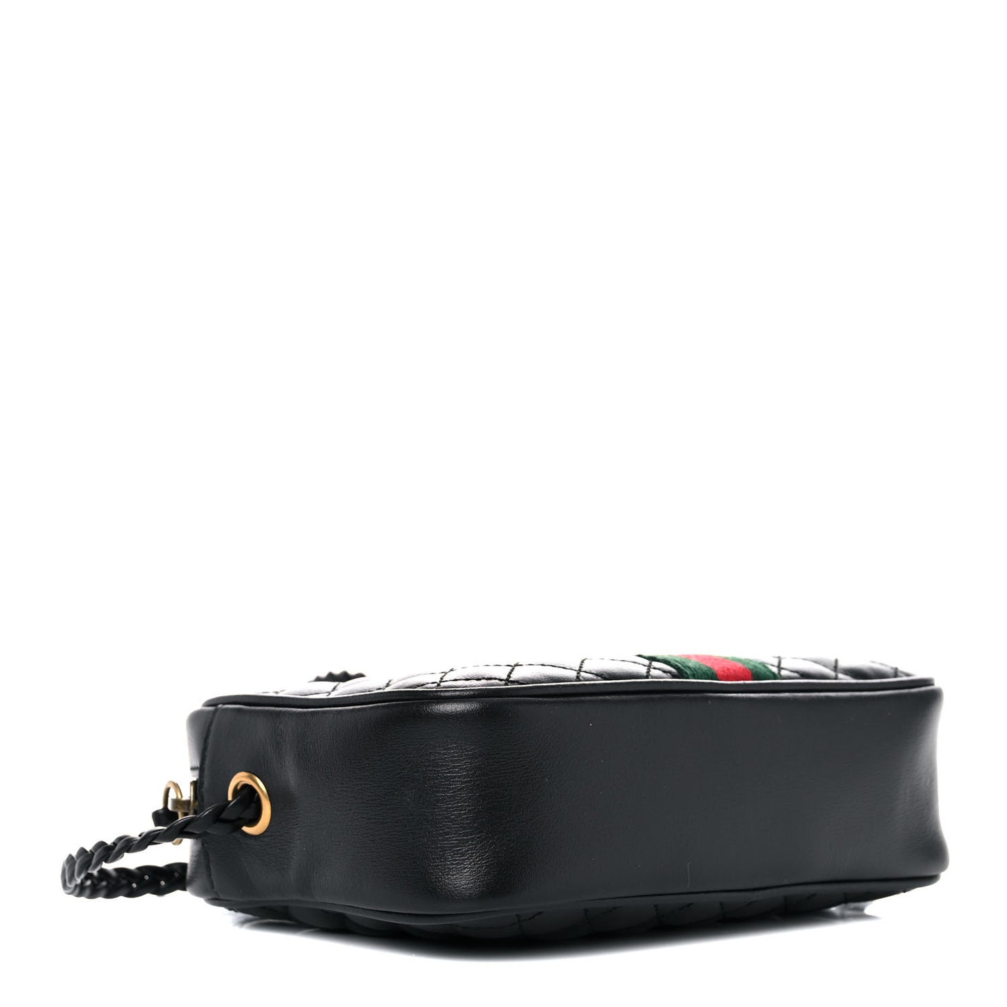 Calfskin Trapuntata Web Mini GG Shoulder Bag Black
