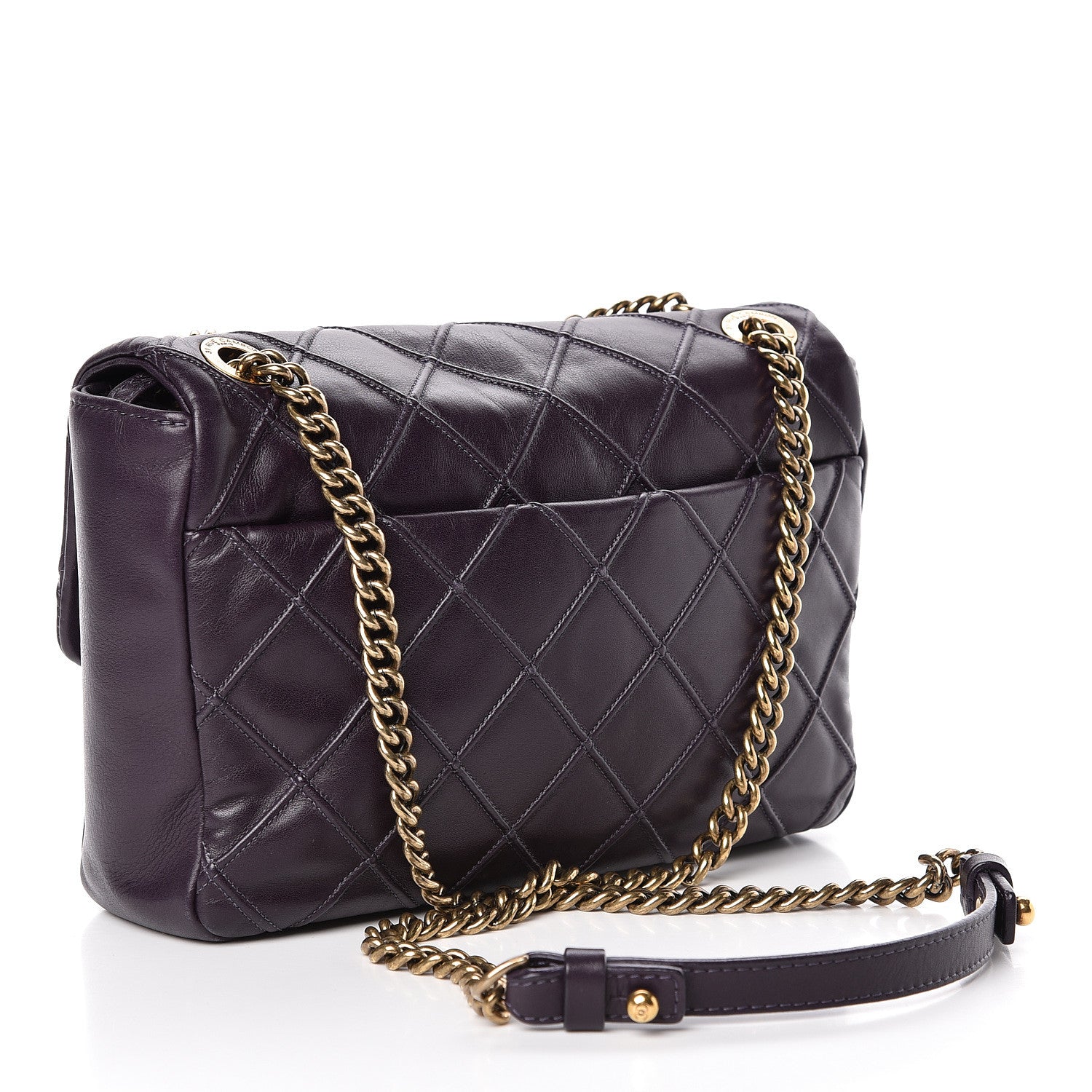 Chanel Calfskin Diamond Debossed Medium Cosmos Flap Purple 3 of 11