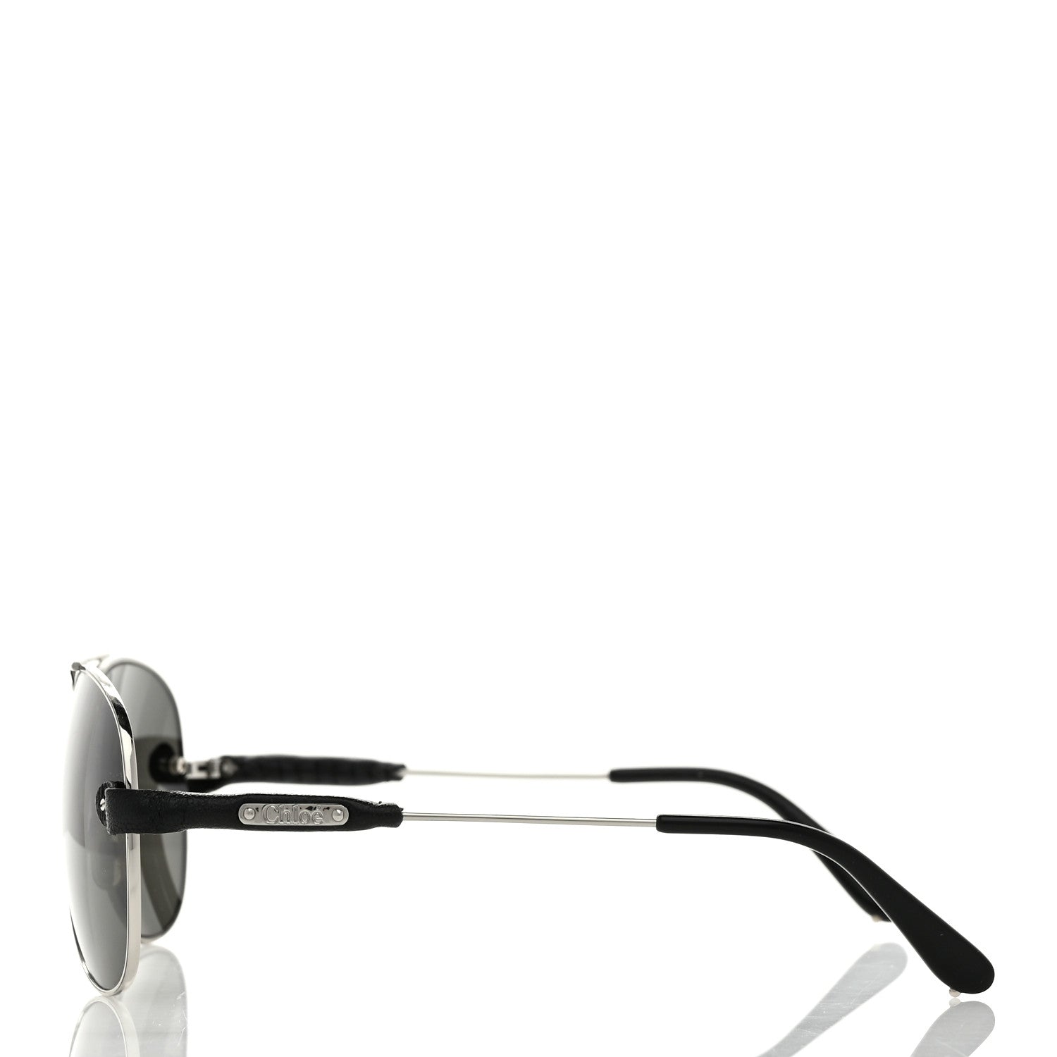Chloe Metal Mirrored Romie Aviator Sunglasses CL2104 Black 3 of 7