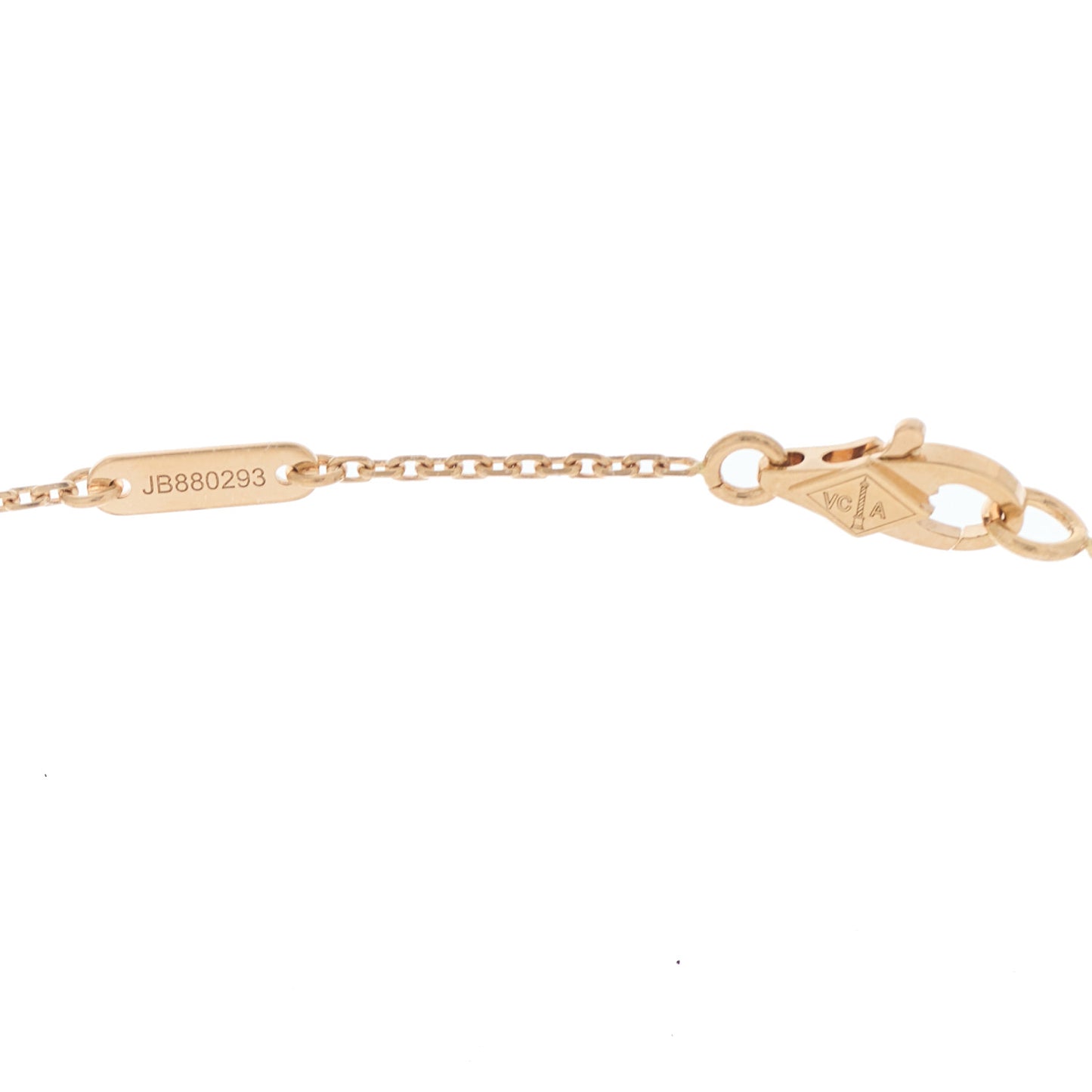 18K Rose Gold Carnelian Sweet Alhambra Pendant Necklace