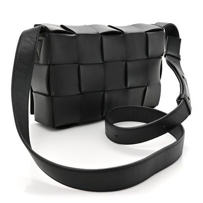 Bottega Veneta Lambskin Maxi Intrecciato Cassette Crossbody Bag Black 5 of 19