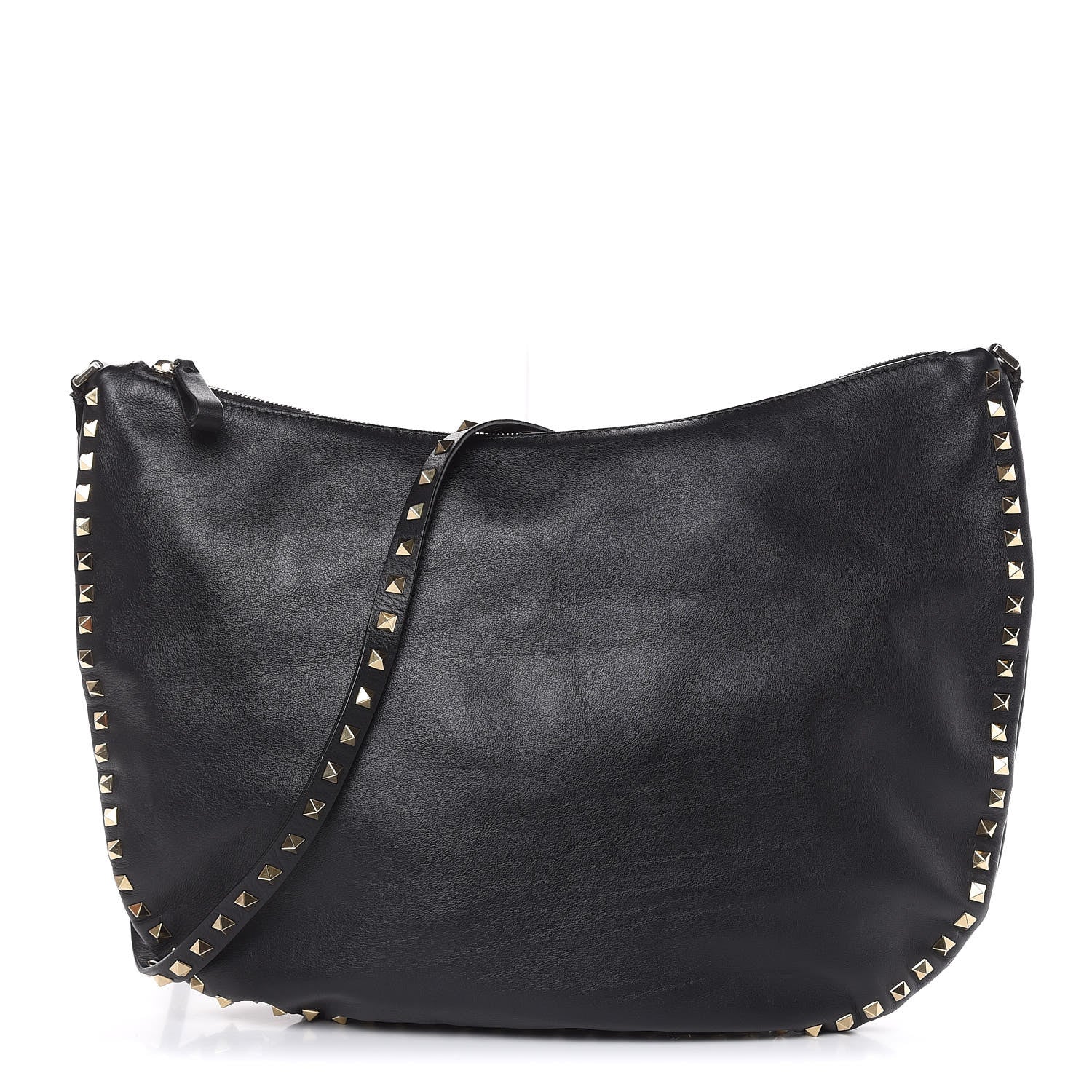 Valentino Garavani Vitello Rockstud Hobo Black 1 of 14