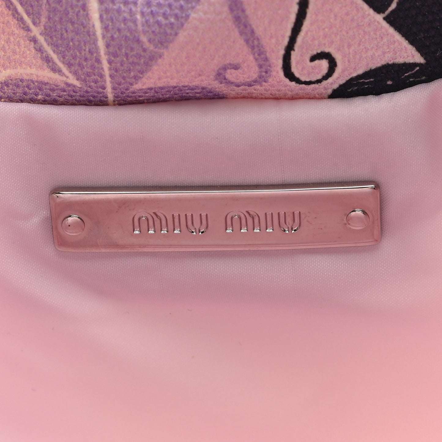 Canapa Cats Print Drawstring Pouch Confetto Black