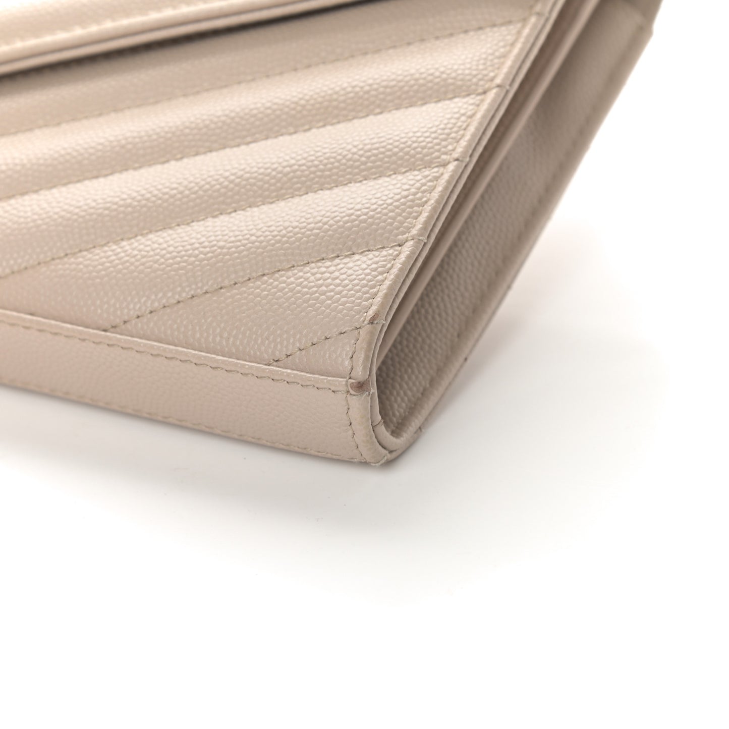 Grain De Poudre Matelasse Chevron Monogram Chain Wallet Rose Poudre