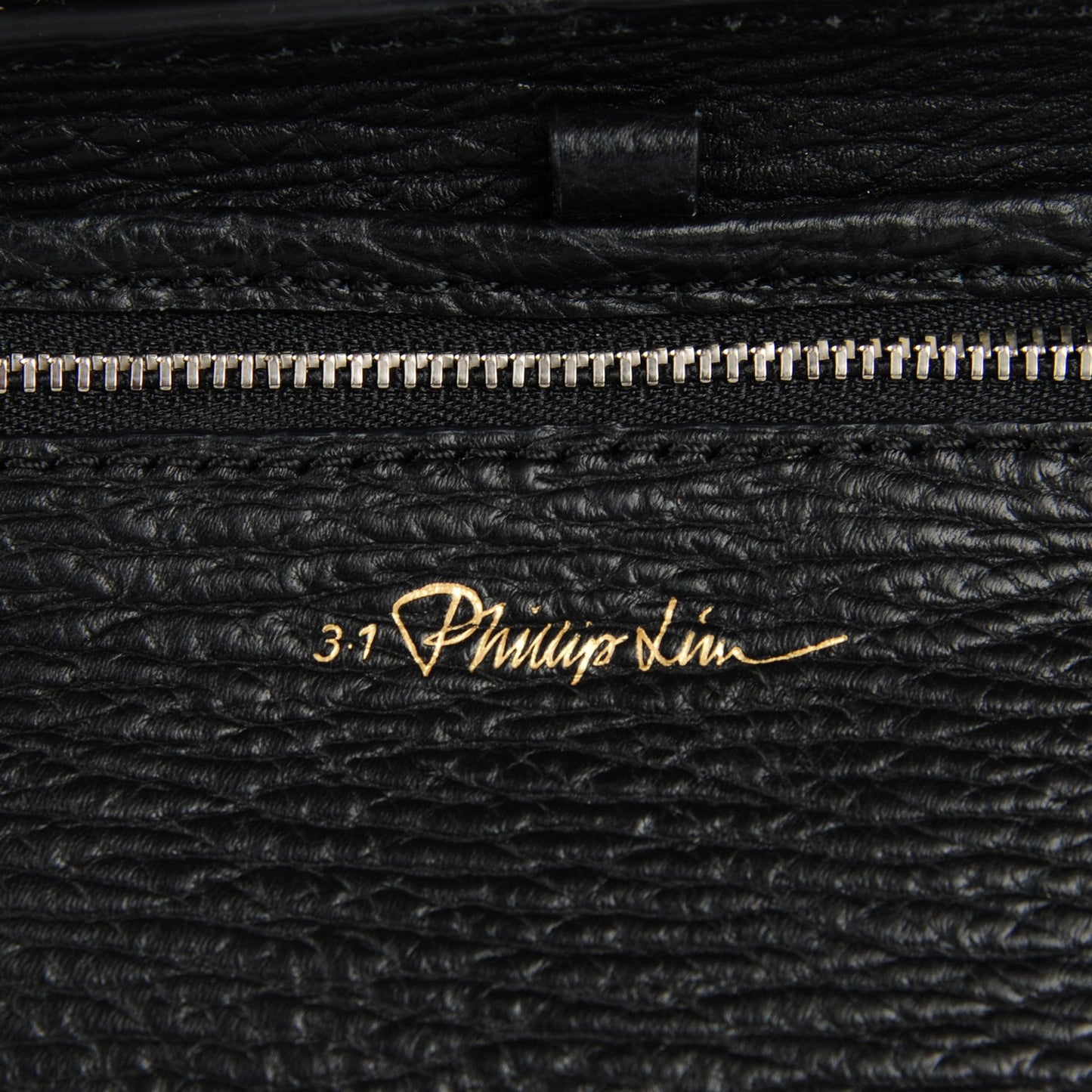 3.1 Textured Calfskin Mini Pashli Satchel Black Feather