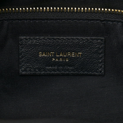 Saint Laurent Lambskin Quilted Medium Loulou Puffer Monogram Chain Satchel Black 6 of 10