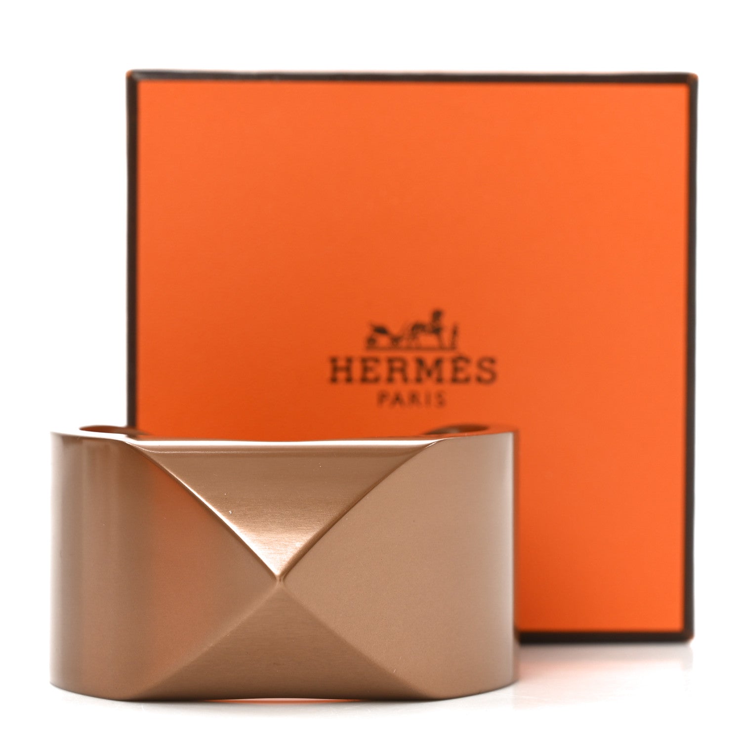 Hermes Anodized Aluminium Medor Alu Cuff Bracelet T2 Gres Lumiere 5 of 5