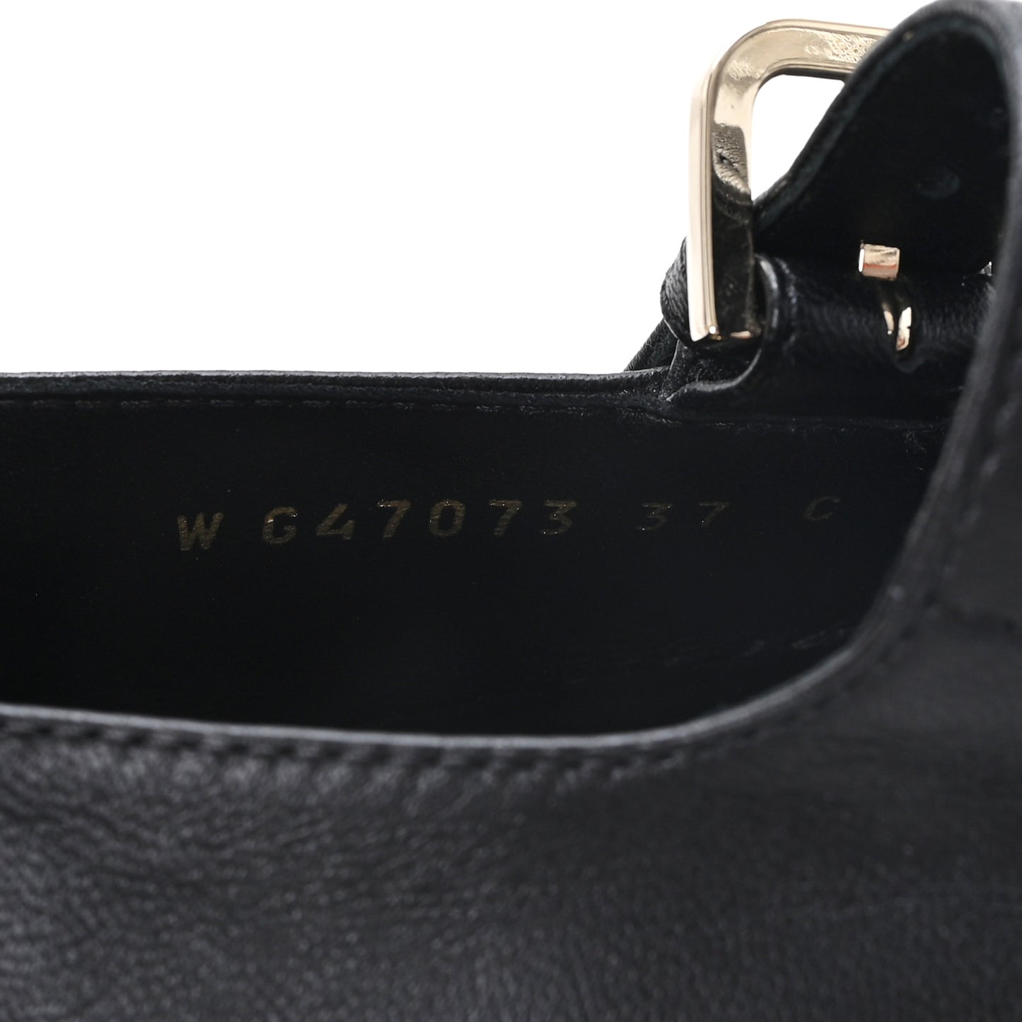 Lambskin Mary Jane Flats 37 Black