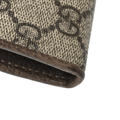 Gucci GG Supreme Monogram Web Ophidia Wallet On Chain Brown 11 of 12