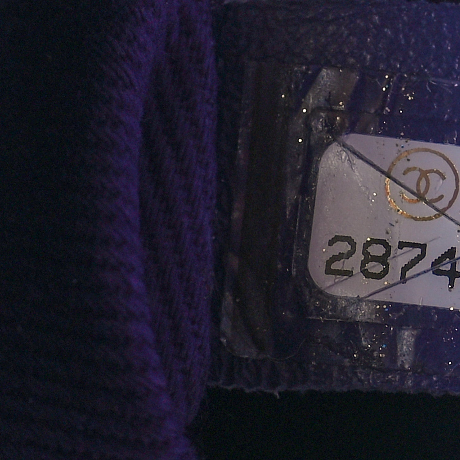 Chanel Caviar Chevron Quilted Mini Coco Handle Flap Purple 7 of 10
