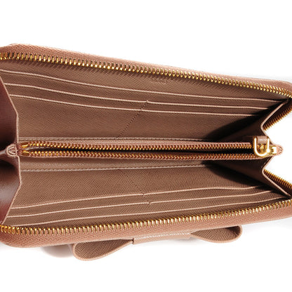 Prada Saffiano Fiocco Bow Zip Around Wallet Cammeo 6 of 9