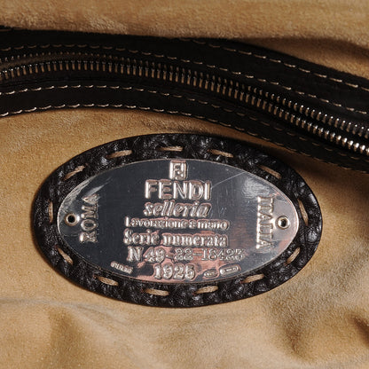 Fendi Mink Fur Calfskin Romano Selleria Adele 1328 Bag Brown 6 of 7