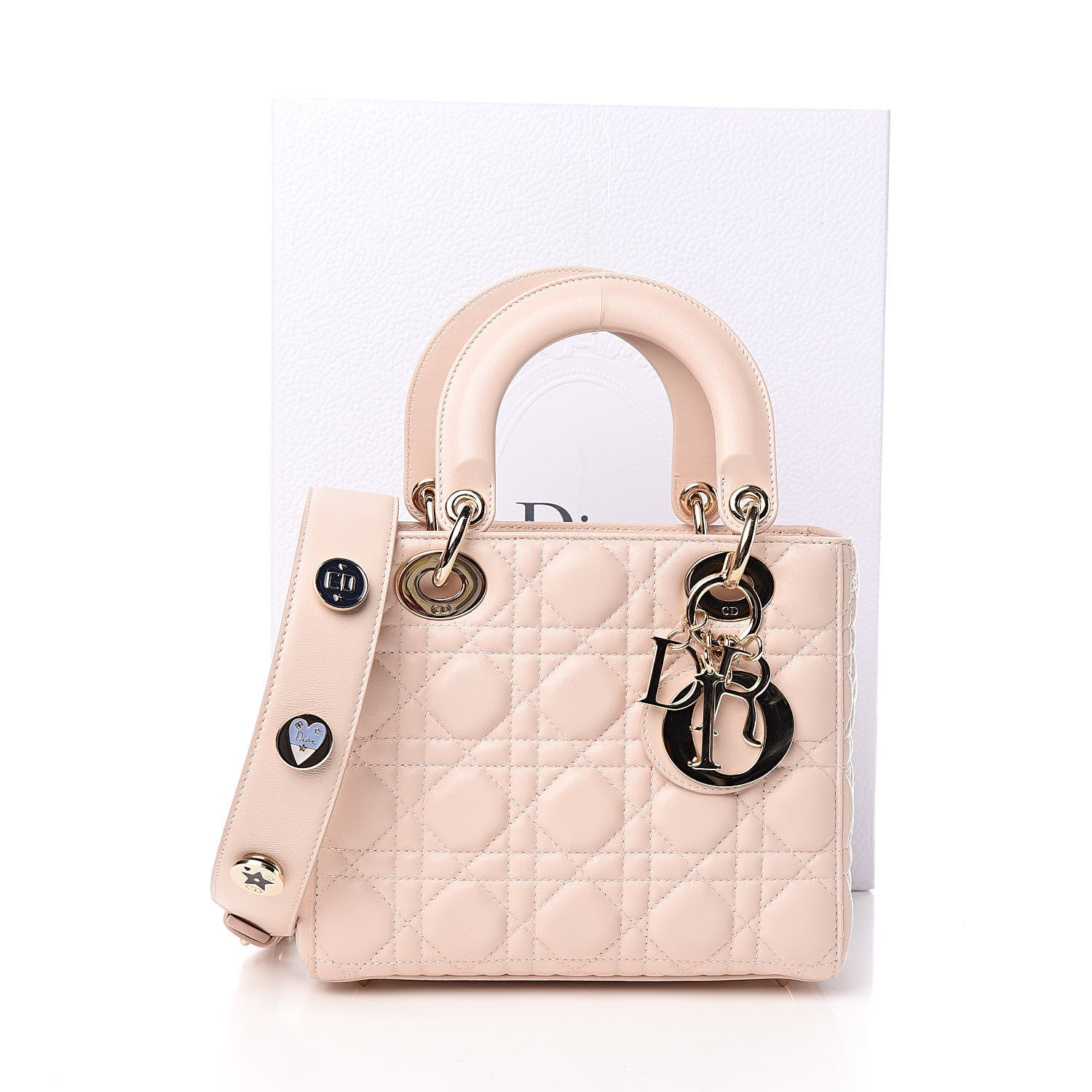 Christian Dior Lambskin Cannage Small Lucky Badges My Lady Dior Pink 12 of 12