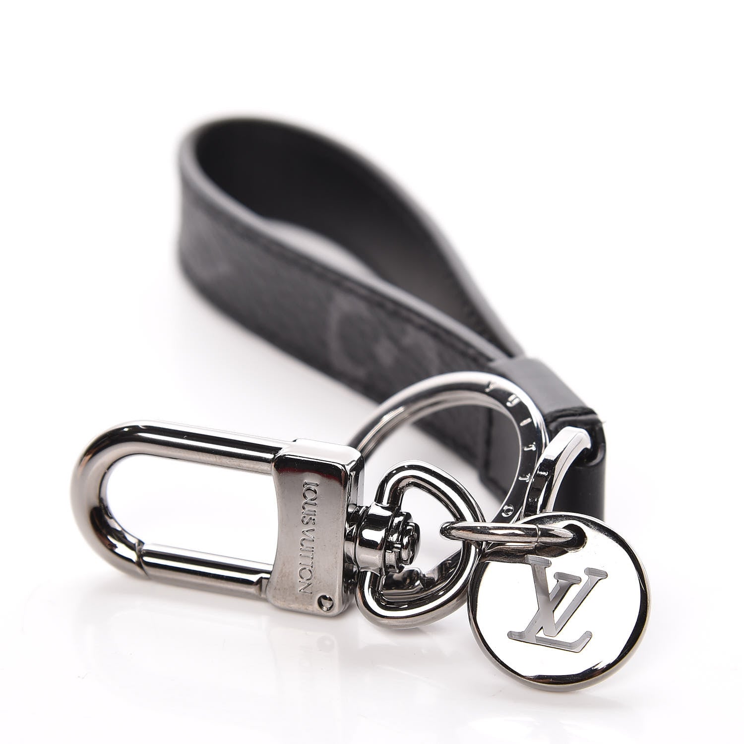 Louis Vuitton Monogram Eclipse Dragonne Bag Charm Key Holder 3 of 4