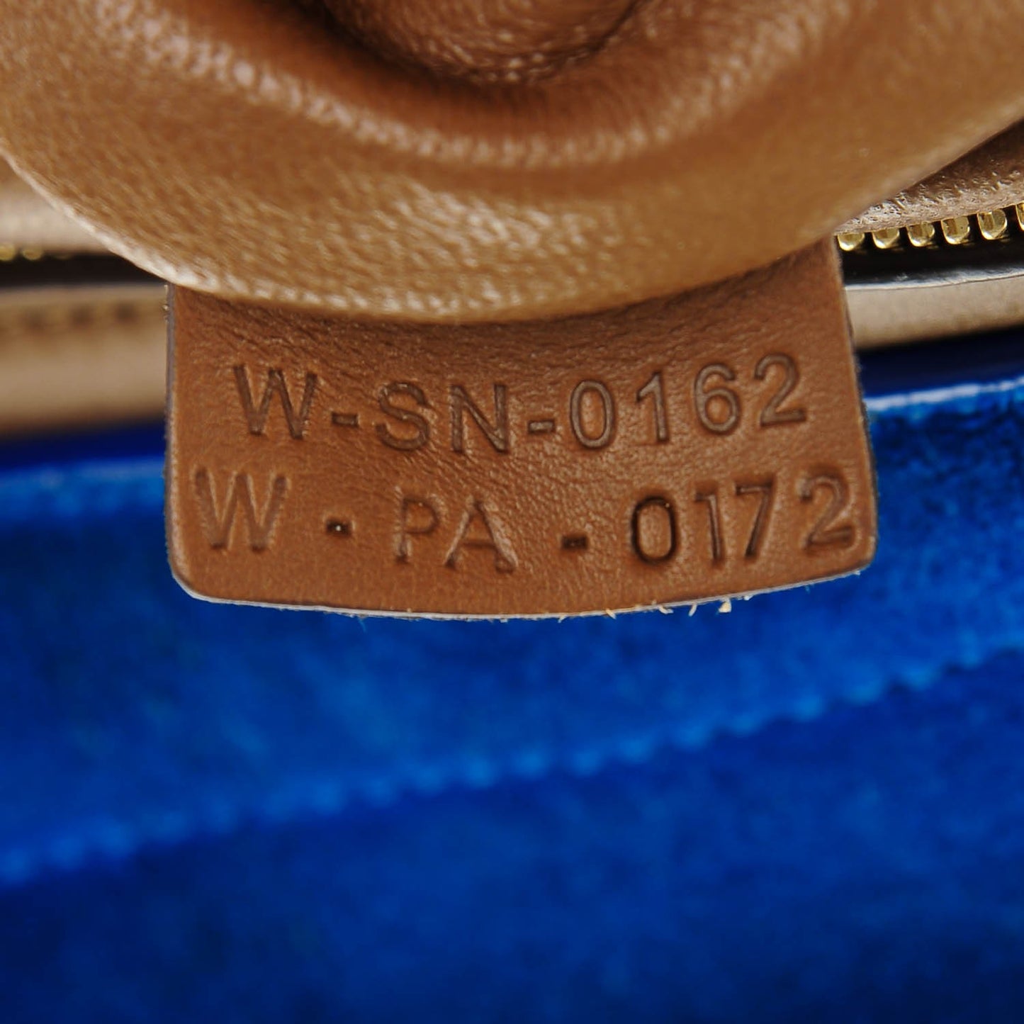 Smooth Calfskin Suede Large Tri-Color Trapeze Bright Blue