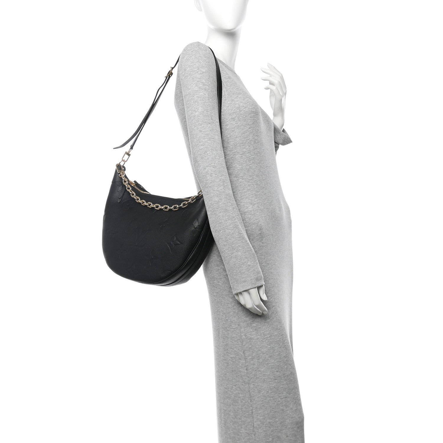 Louis Vuitton Empreinte Monogram Giant Loop Hobo Black 3 of 25