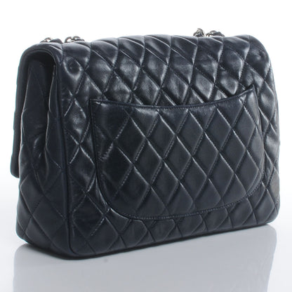 Chanel Lambskin Jumbo Single Flap Navy 3 of 7
