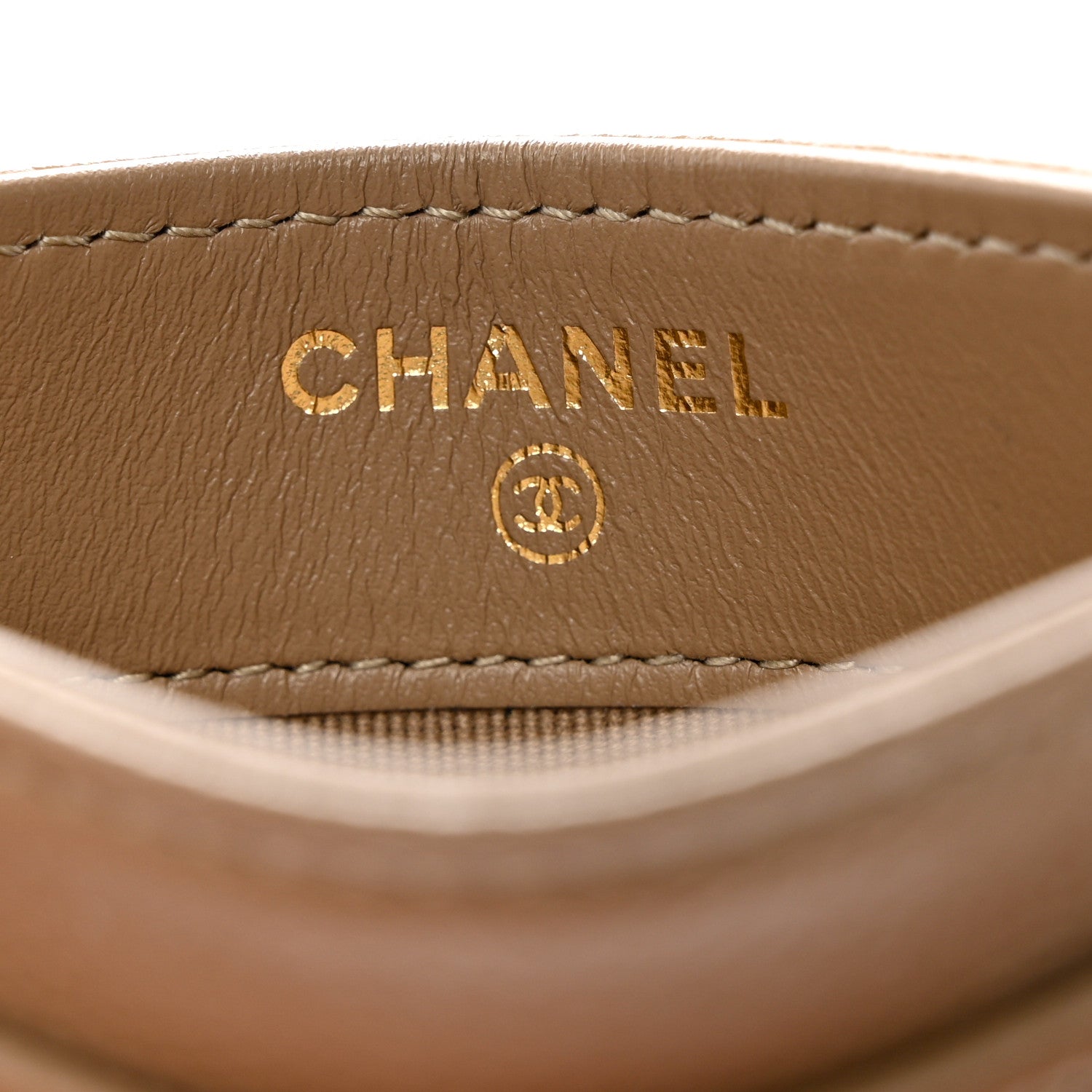 Chanel Caviar Quilted Card Holder Dark Beige 6 of 8